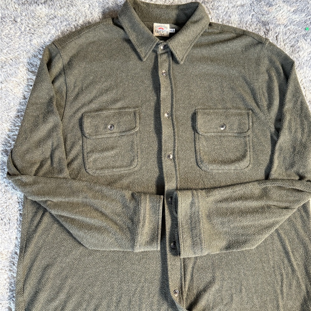 Faherty Legend Sweater Green XXL